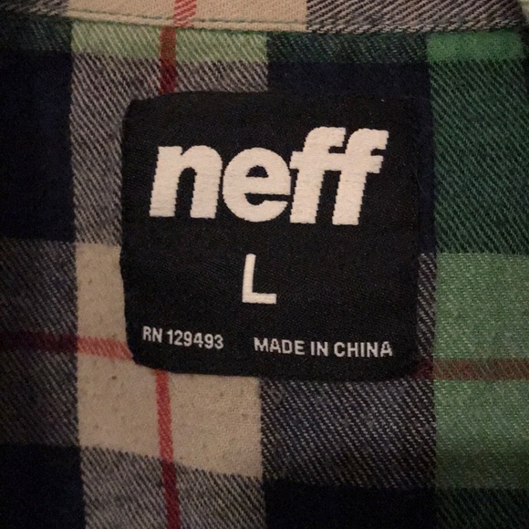 Green NEFF flannel - Picture 2 of 3